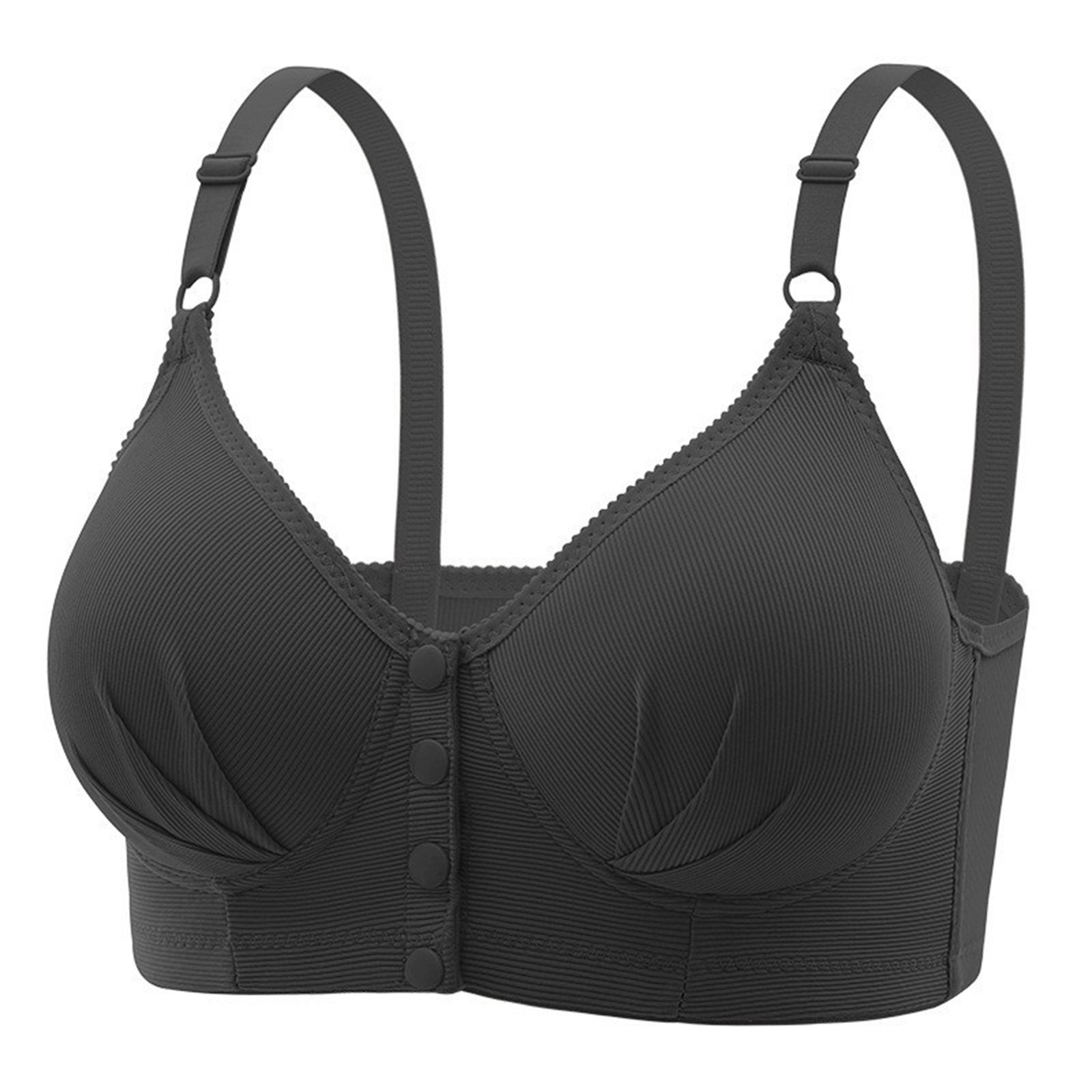 thumbnail image 2 of Sujetador informal ajustable y transpirable para mujer - Sin aros, costuras de encaje, copa BC, tallas S-XXXL, 2 of 5
